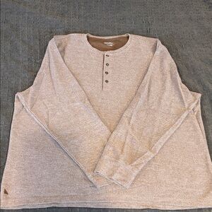 UNTUCKit heathered brown long sleeve Henley